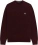 Fred Perry Maglione girocollo clico con logo ricamato uomo K9601 Bordeaux Rood Heren - Thumbnail 1