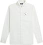 Fred Perry Klassieke Katoenen Button-Down Overhemd White Heren - Thumbnail 1