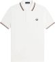 Fred Perry Klassieke katoenen piqué polo met dubbele streep White Heren - Thumbnail 1