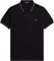 Fred Perry Klassieke katoenen polo met dubbele streep Zwart Heren - Thumbnail 1