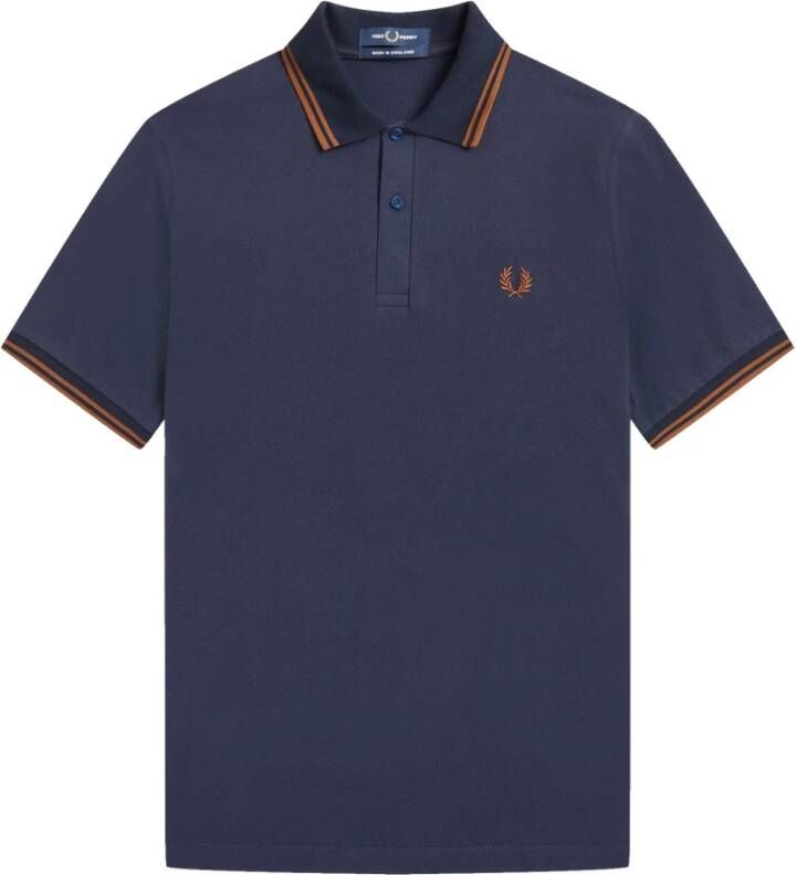 Fred Perry Klassieke Laurel Crown Polo Shirt Blauw Heren