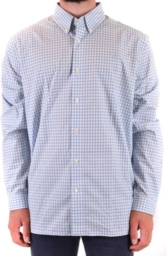 Fred Perry Klassieke Oversized Geruite Blouse Blauw Heren