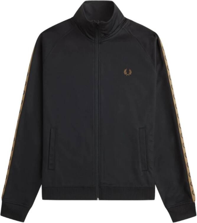 Fred Perry Klassieke rits-sweatshirt Zwart Heren