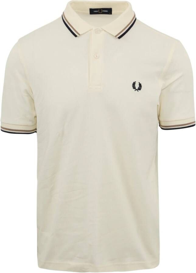Fred Perry Klassieke Twin-Tipped Polo Shirt Wit Heren