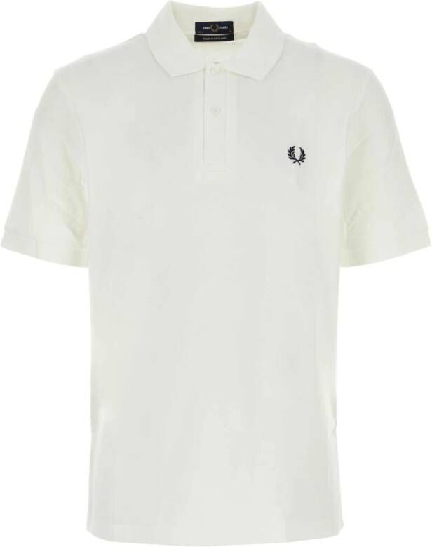 Fred Perry Klassieke Witte Piquet Polo Shirt White Heren