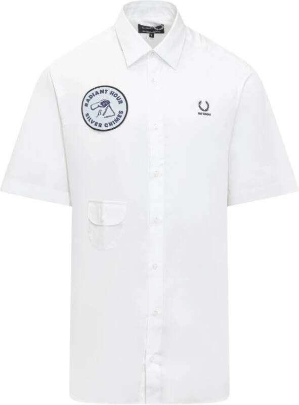 Fred Perry Korte Mouw Overhemden White Heren