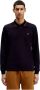 FRED PERRY Heren Polo's & T-shirts Twin Tipped Shirt Long Sleeve Donkerblauw - Thumbnail 2