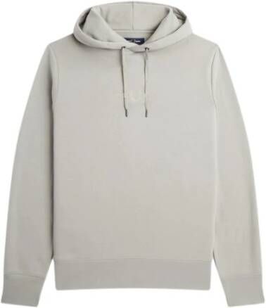 Fred Perry Logo Hoodie White Heren
