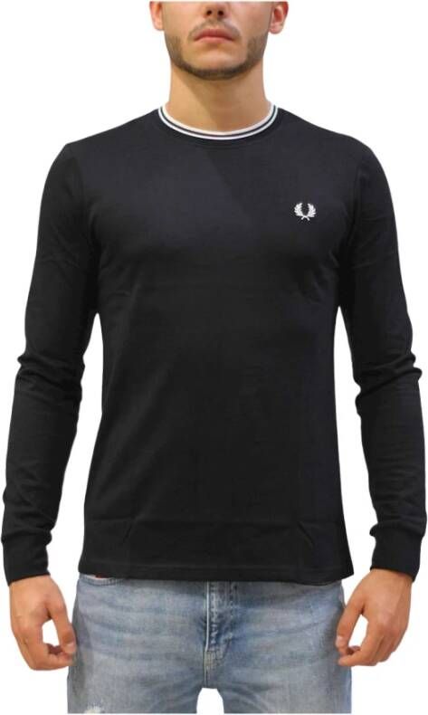 Fred Perry Long Sleeve Tops Zwart Heren