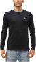 Fred Perry T-shirt met lange mouwen met dubbele lijn en M9602 Logo zwart Black Heren - Thumbnail 2