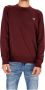 Fred Perry Maglione girocollo clico con logo ricamato uomo K9601 Bordeaux Rood Heren - Thumbnail 3