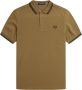 Fred Perry Multicolor Dubbele Streep Katoenen Polo Bruin Heren - Thumbnail 2