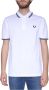 Fred Perry Twin Tipped Short Sleeve Polo Shirt Heren White- Heren White - Thumbnail 10