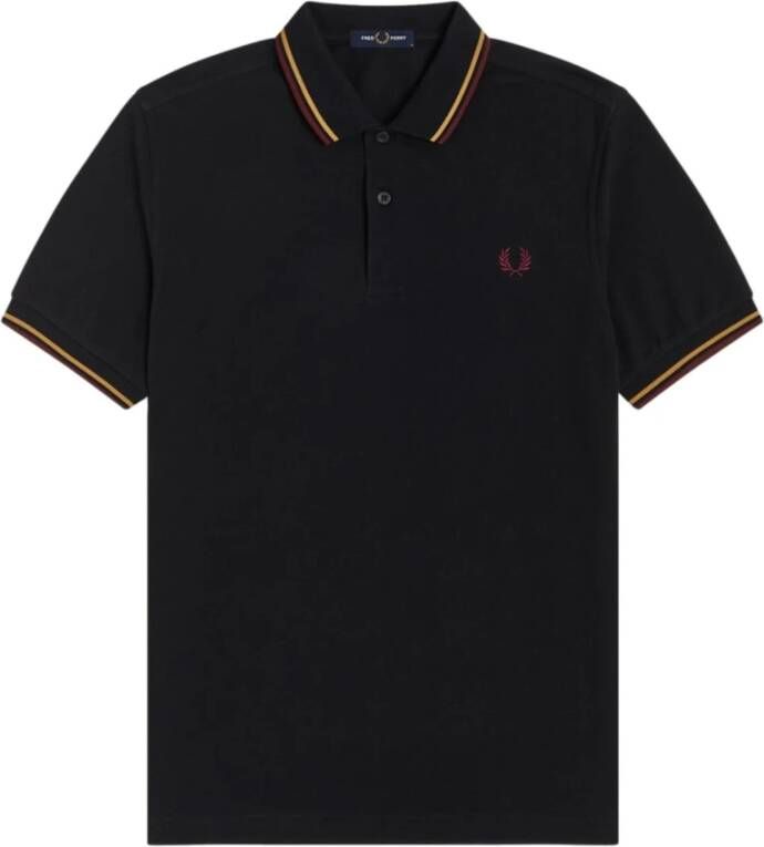 Zwarte Fred Perry Polo Twin Tipped Pred Perry Shirt