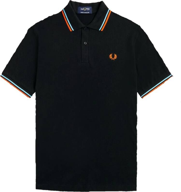 Fred Perry Original Twin Tipped Polo Zwart Black Heren