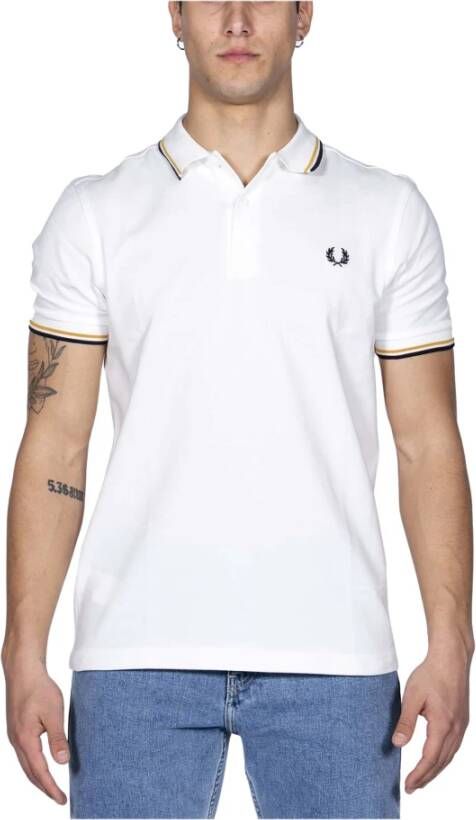 Fred Perry Gebroken Wit Polo Twin Tipped Shirt - Foto 8