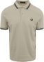Fred Perry Heren Twin Tipped Polo Shirt Beige Heren - Thumbnail 2
