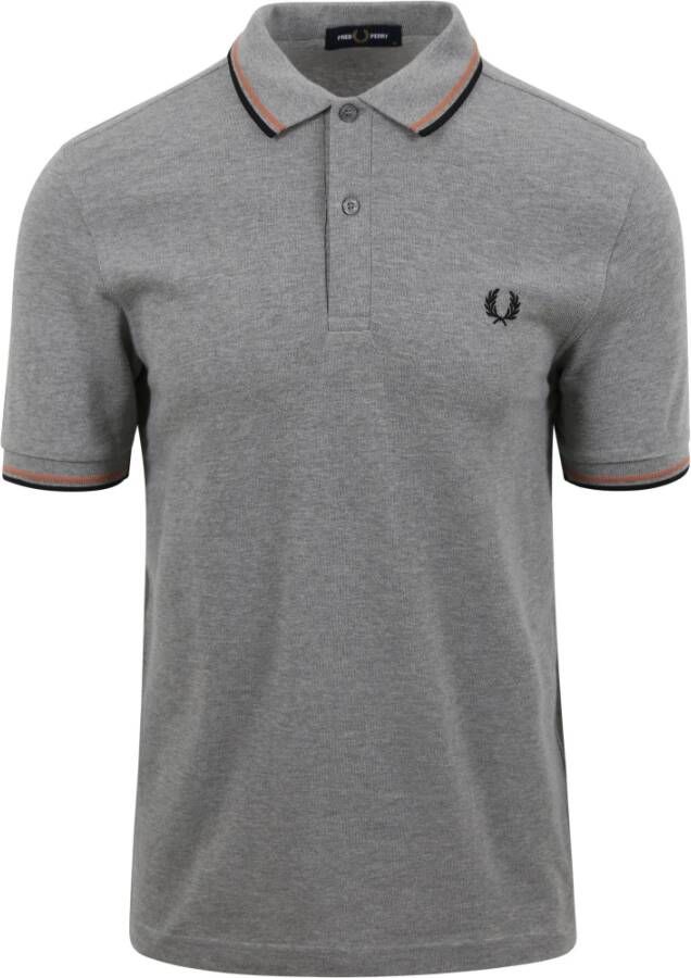 Fred Perry Polo M3600 Mid Grijs - Foto 2