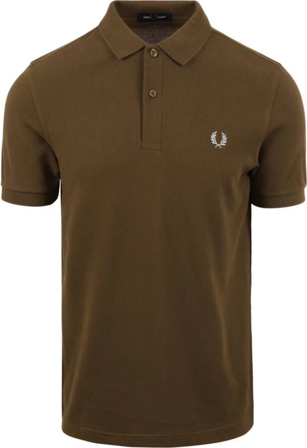 Fred Perry Polo M6000 Donkergroen Bruin Heren