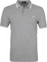 Fred Perry polo normale fit grijs effen katoen - Thumbnail 1