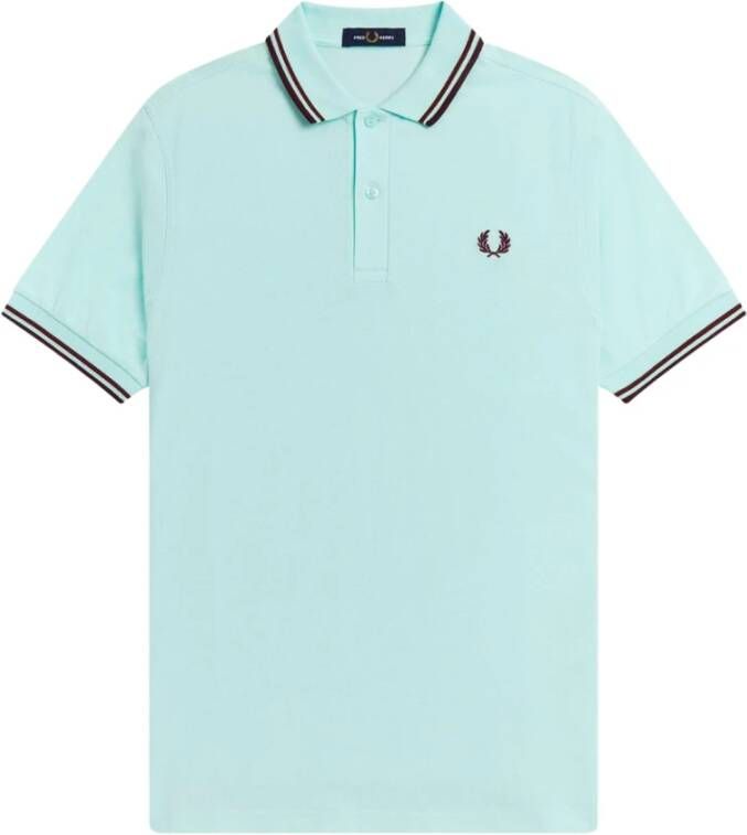 Fred Perry Slim Fit Twin Tipped Polo Blue Heren
