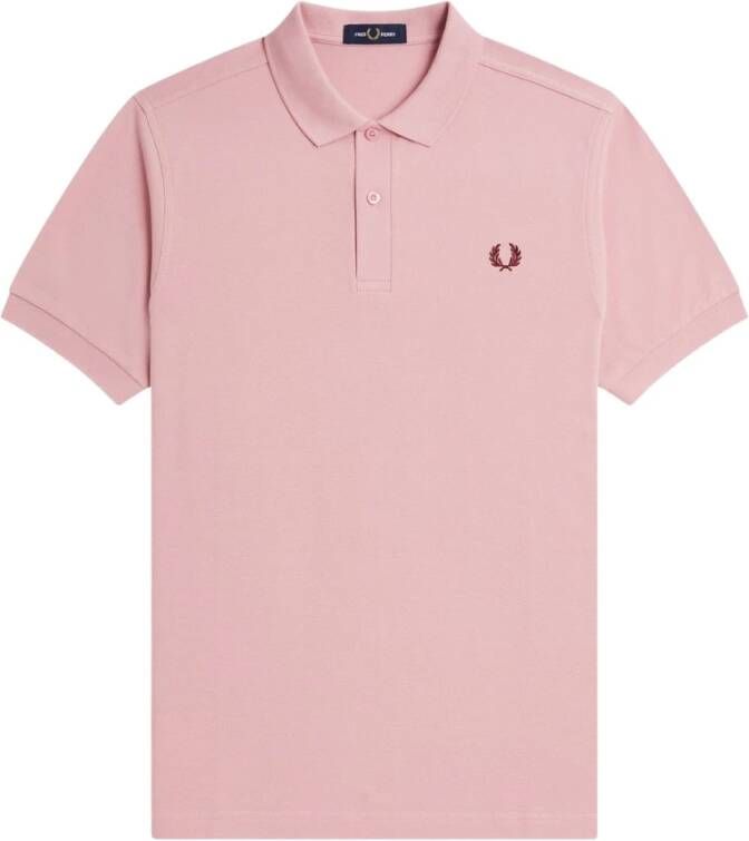 Fred Perry Heren Polo & T-shirt De Eenvoudige Shirt Pink Heren