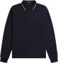 FRED PERRY Heren Polo's & T-shirts Twin Tipped Shirt Long Sleeve Donkerblauw - Thumbnail 2