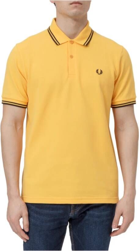 Fred Perry Polo Shirts Yellow Heren