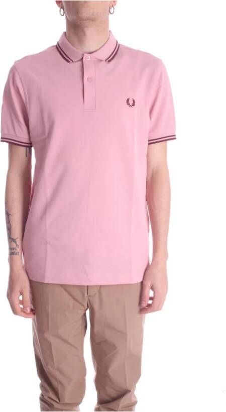 Fred Perry Polo Shirts Paars Heren