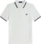 Fred Perry Twin Tipped Short Sleeve Polo Shirt Heren Black- Heren Black - Thumbnail 1