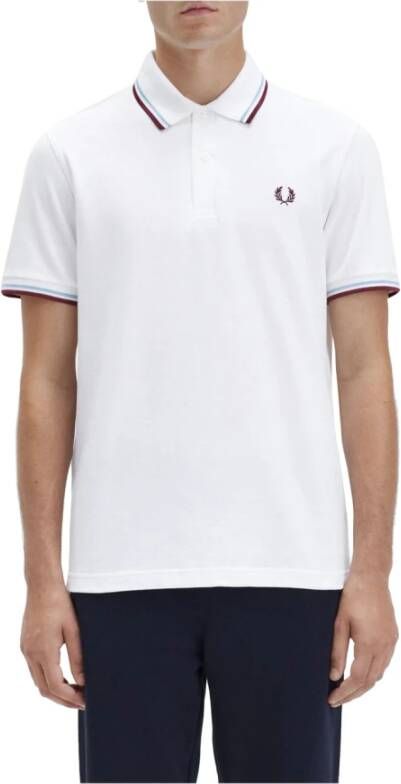 Fred Perry Klassieke Twin Tipped Polo Shirt White Dames