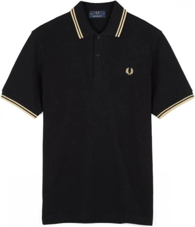 Fred Perry Polo Twin Tipped Zwart Heren