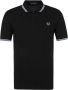 Fred Perry Slim Fit Twin Tipped Polo Black Heren - Thumbnail 1