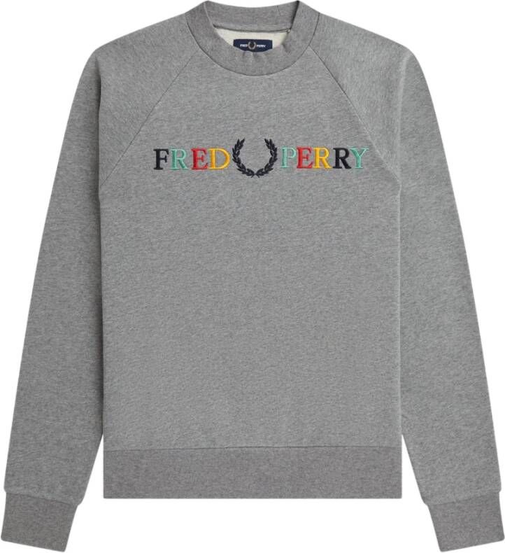 Fred Perry Reissues Fleece Crewneck Sweatshirt Grijs Heren
