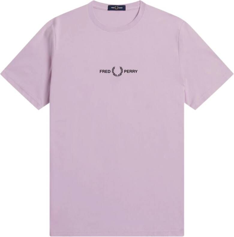 Fred Perry Retro Logo T-shirt Paars Heren