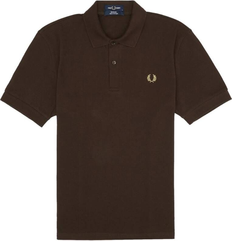 Fred Perry Rich Brown Pique Polo Heruitgave Bruin Heren