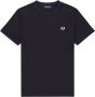 FRED PERRY Heren Truien & Vesten Half Zip Sweatshirt Zwart - Thumbnail 4