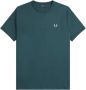 FRED PERRY Heren Polo's & T-shirts Ringer T-shirt Petrol - Thumbnail 8