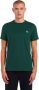 Fred Perry Authentiek Ringer T-shirt met Ivy Green Pop Green Heren - Thumbnail 3