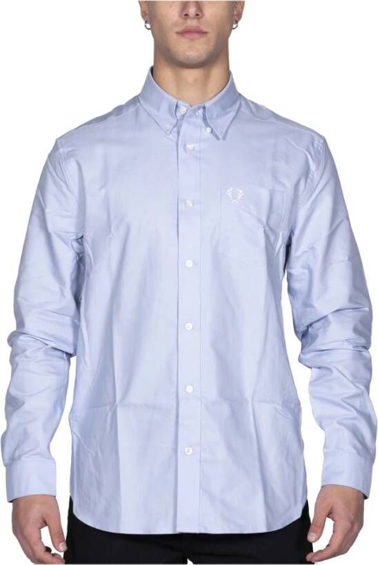 Fred Perry Klassiek Oxford Overhemd Blauw Heren