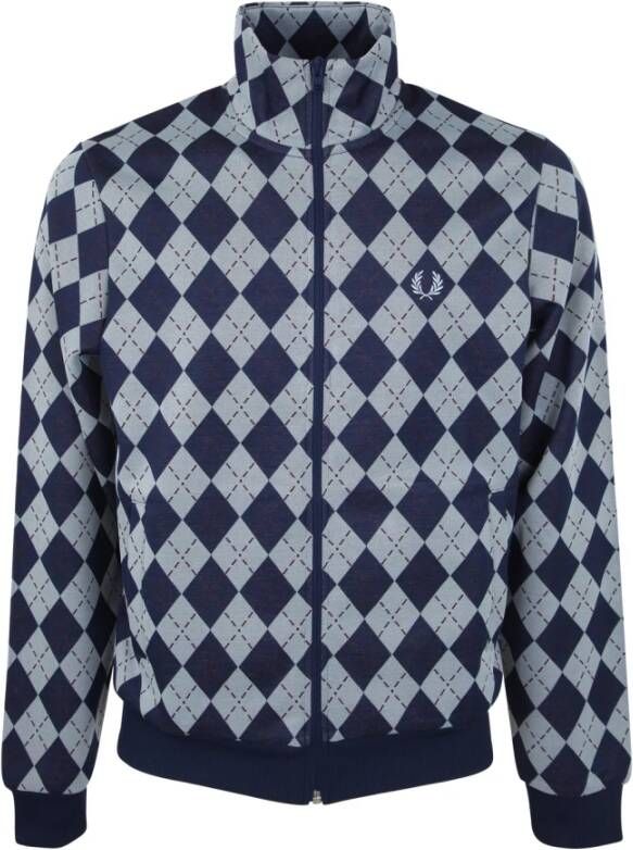 Fred Perry Stijlvol Lichtgewicht Track Jacket Blauw Heren