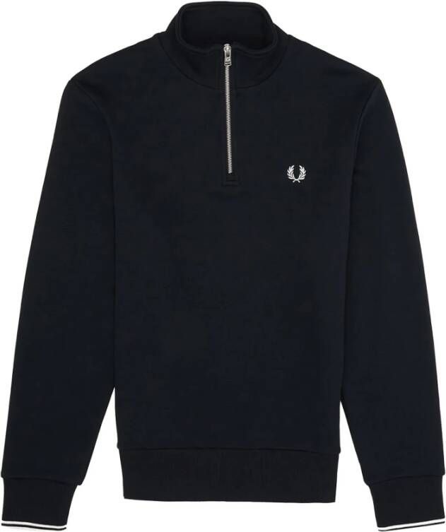 FRED PERRY Heren Truien & Vesten Half Zip Sweatshirt Donkerblauw - Foto 11