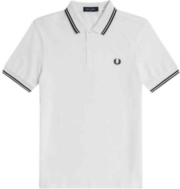 Fred Perry Stijlvolle Twin Tipped Polo Wit Heren