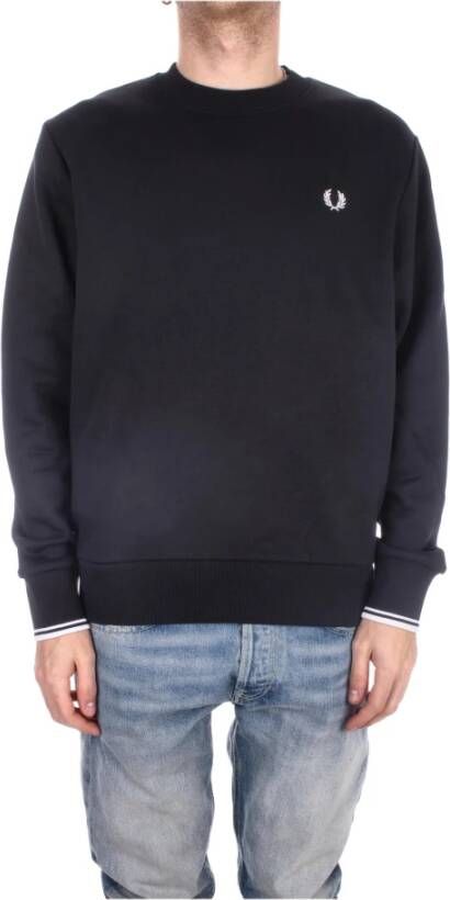 Fred Perry Heren Sweatshirt met Dubbele Streep Manchet Black Heren - Foto 3