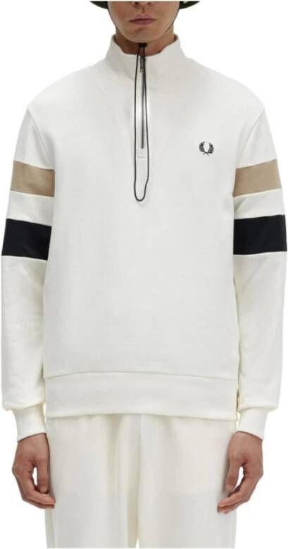 Fred Perry Heren Sweatshirt met rits Beige Heren