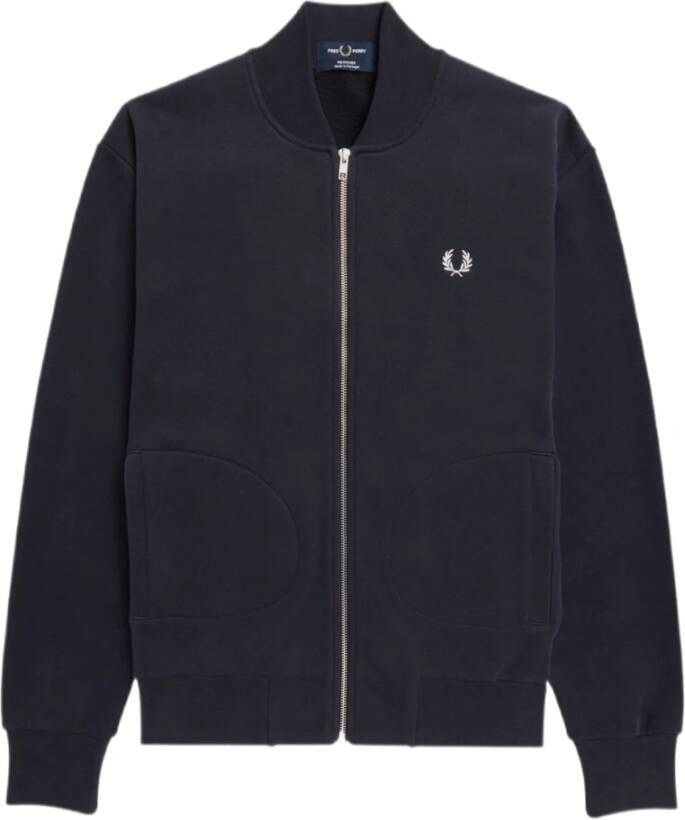 Fred Perry Sweatshirt met rits Blauw Heren