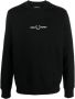 Fred Perry Heren Loopback Katoenen Sweatshirt met Geborduurd Grafisch Ontwerp Black Heren - Thumbnail 1