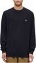 Fred Perry Klassieke Ronde Hals Merinowolmix Trui Blue Heren - Thumbnail 1