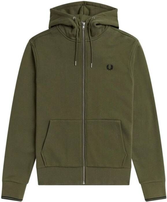 Fred Perry Sweater met rits Green Heren