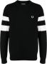 Fred Perry Klassieke Tipped Jumper Sweater Black Heren - Thumbnail 3